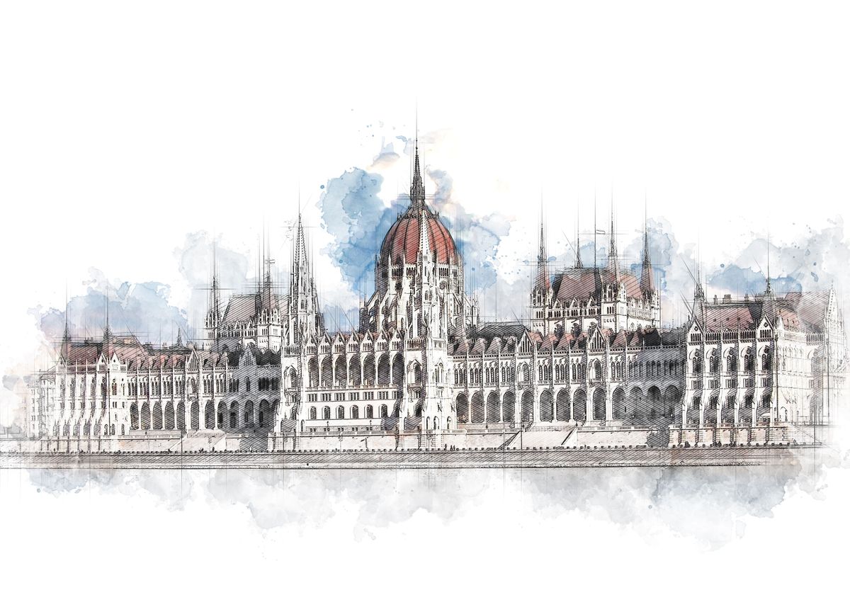 'Hungarian Parliament' Poster by Cornel Vlad | Displate