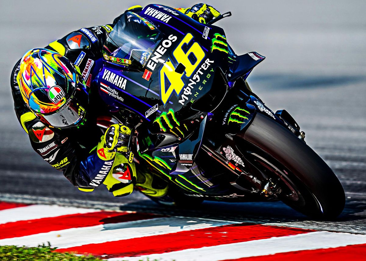 'Valentino Rossi Motor 2019' Poster, picture, metal print, paint by ...