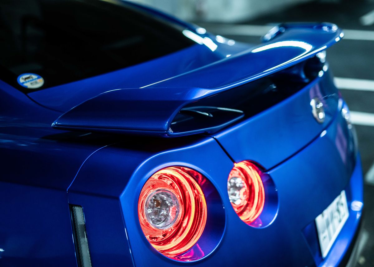 'Blue Nissan GTR r35 2019' Poster, picture, metal print, paint by LCW17 ...