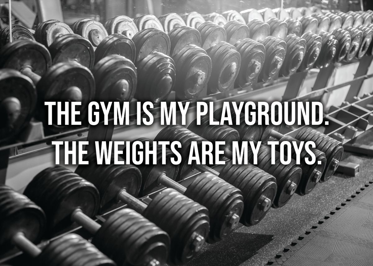 'The Gym Is My Playground' Poster, picture, metal print, paint by CHAN ...