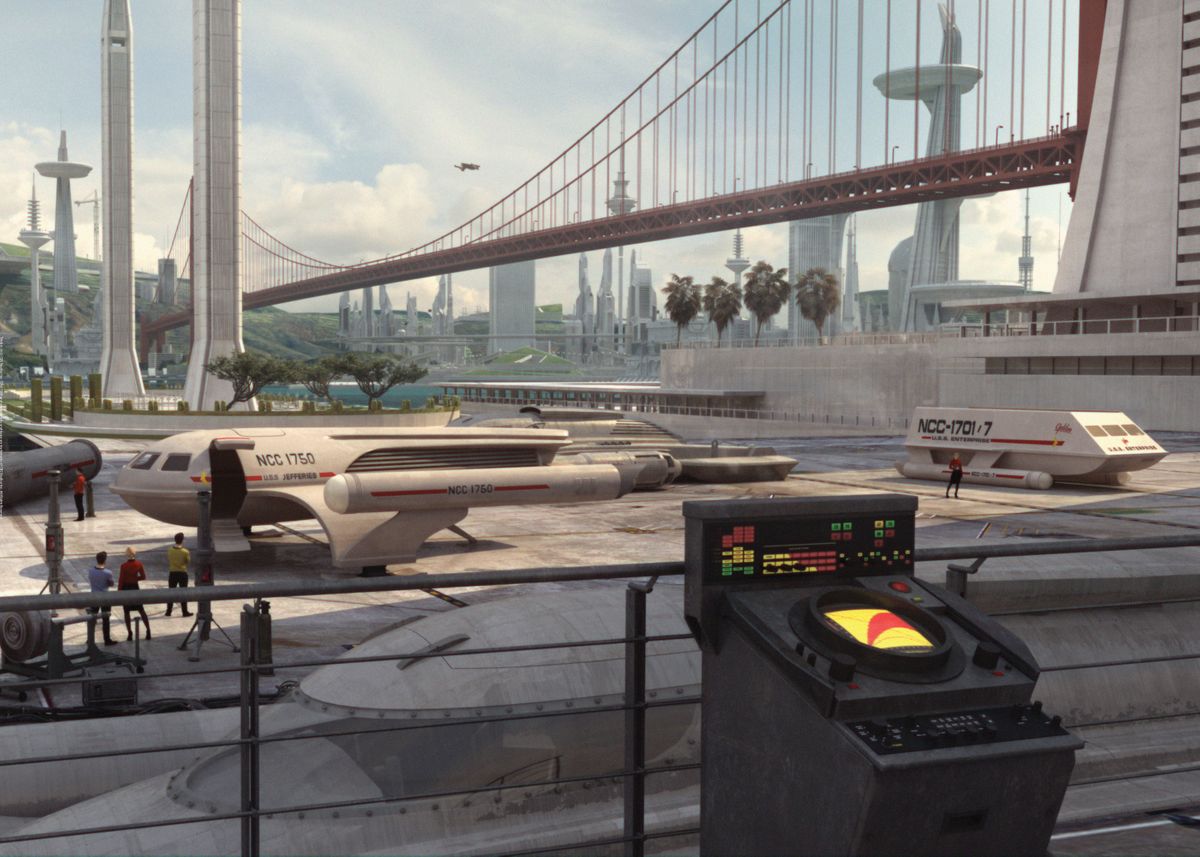 'Starfleet Headquarters' Poster, picture, metal print, paint by Star