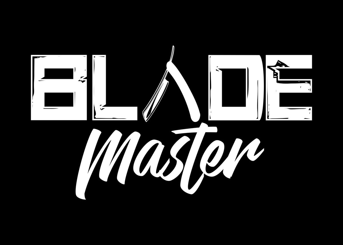 'Blade Master Barber Razor' Poster by DesignatedDesigner Displate