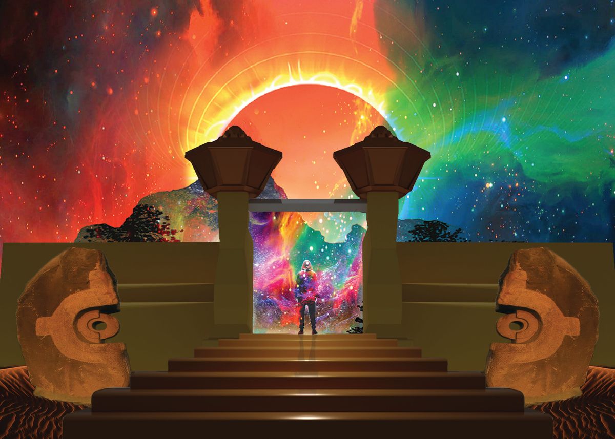 'Multiverses Gate' Poster by Milos Maric | Displate