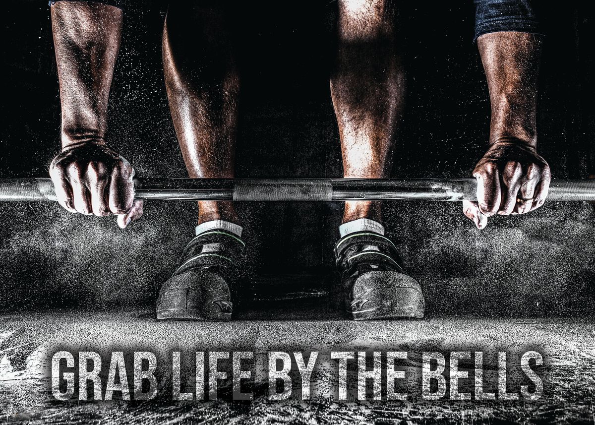 'Grab Life By The Bells' Poster, picture, metal print, paint