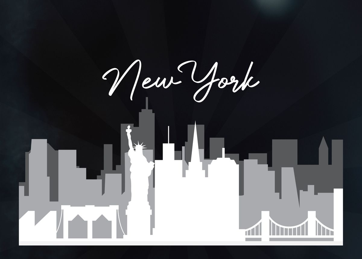 39 New York Skyline Map 39 Poster - Ab31d5379673846e4897b5b2a1f5b99f 83f7cfcd38220ca1fd29c0cd9488840f