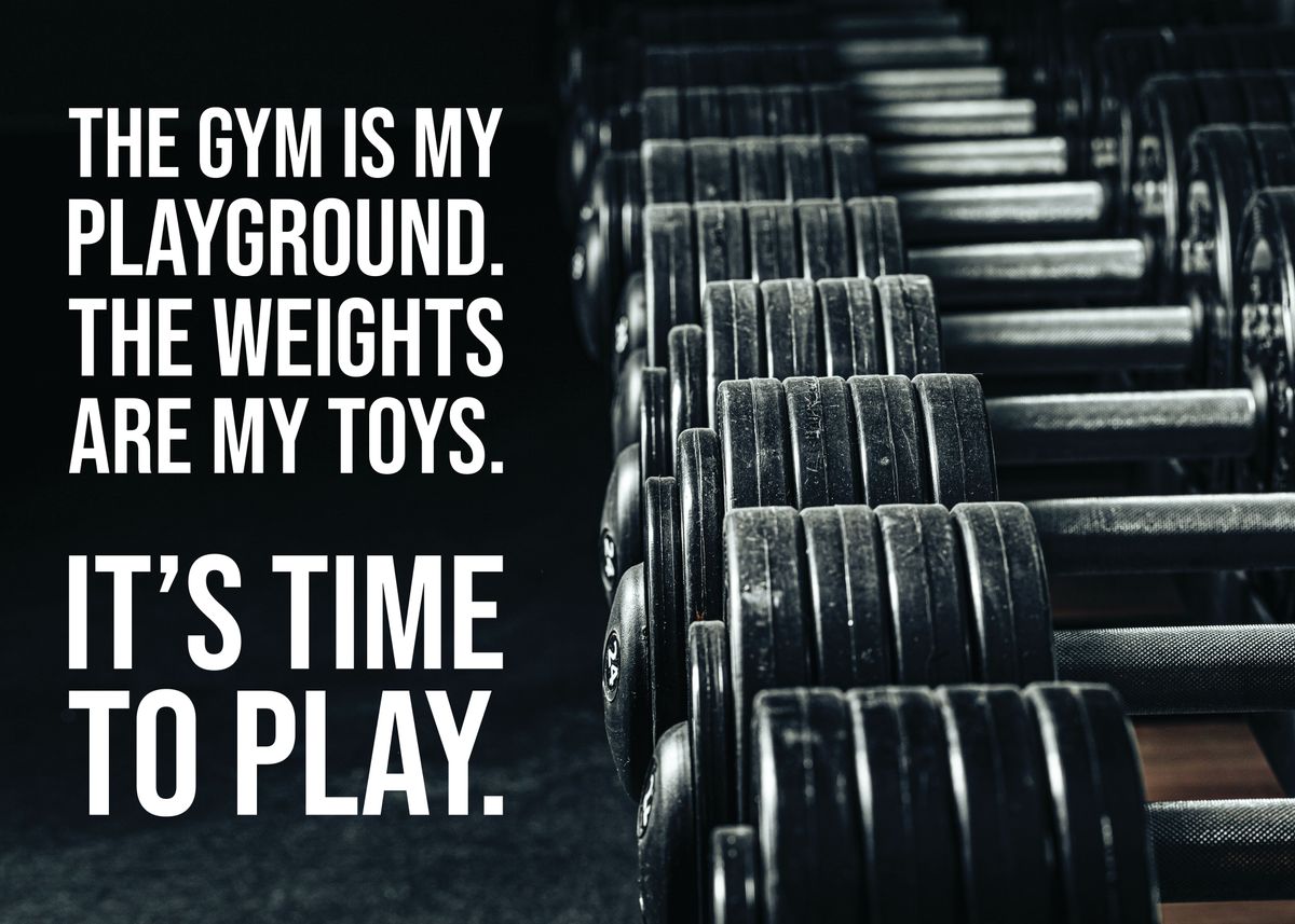 'The Gym Is My Playground' Poster, picture, metal print, paint by CHAN ...