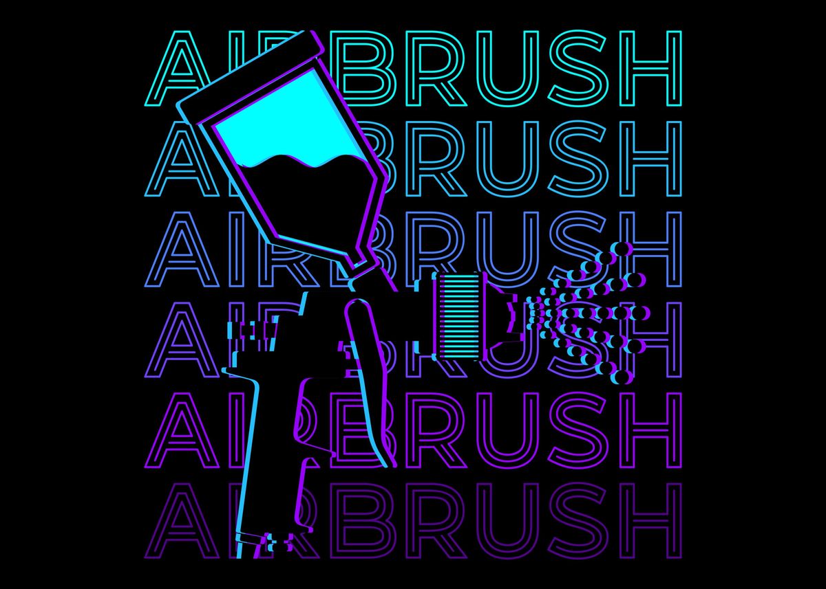 'Airbrush Spray Paint Retro' Poster by AestheticAlex Displate