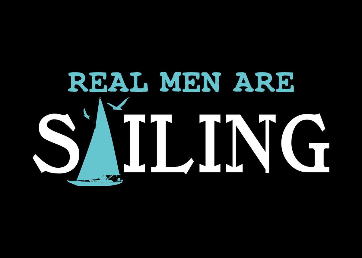 'Sailing Joke Sailor Boat' Poster, picture, metal print, paint by