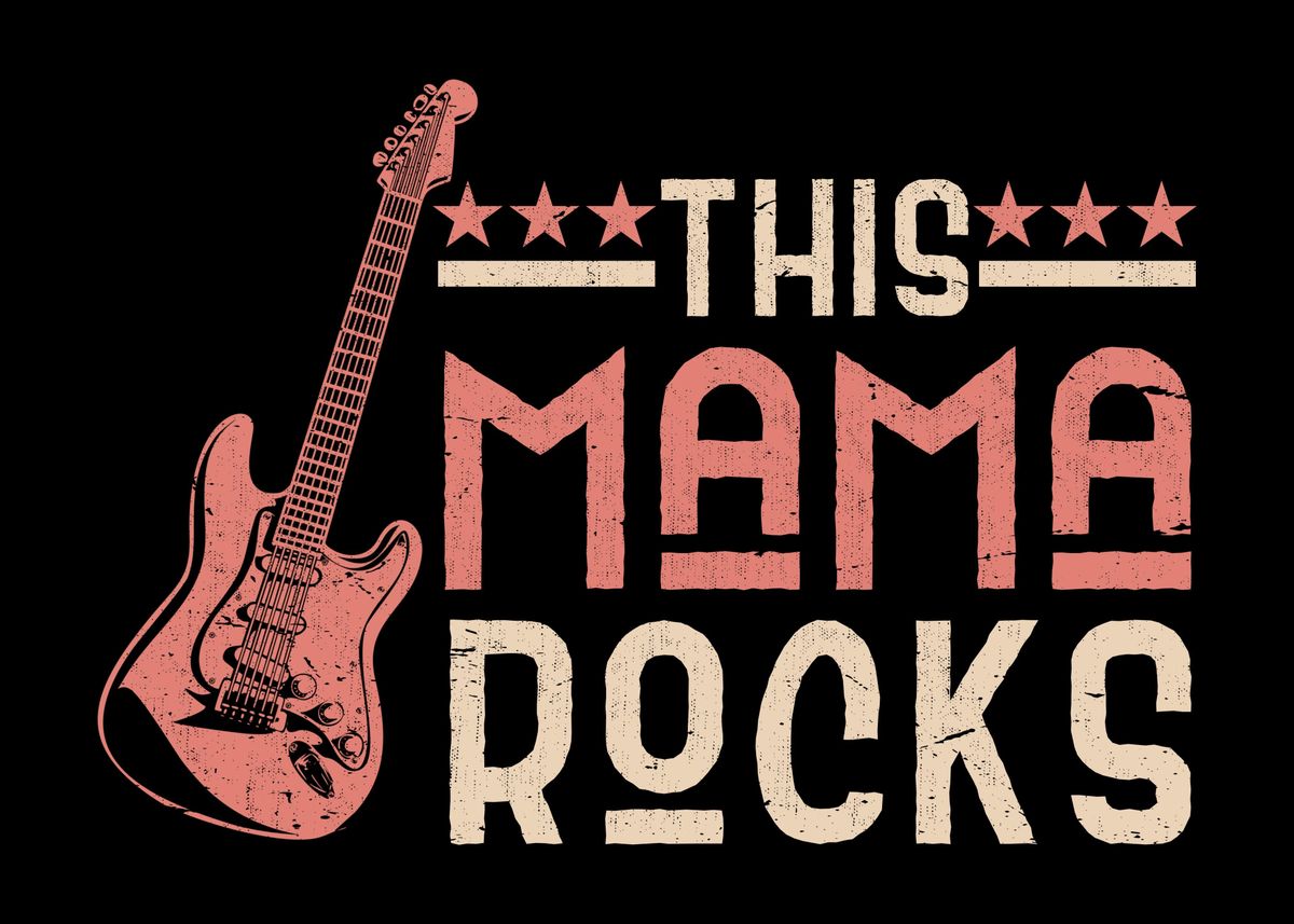 'Mama Rocks Mom Guitar' Poster by professionaldesigns Displate