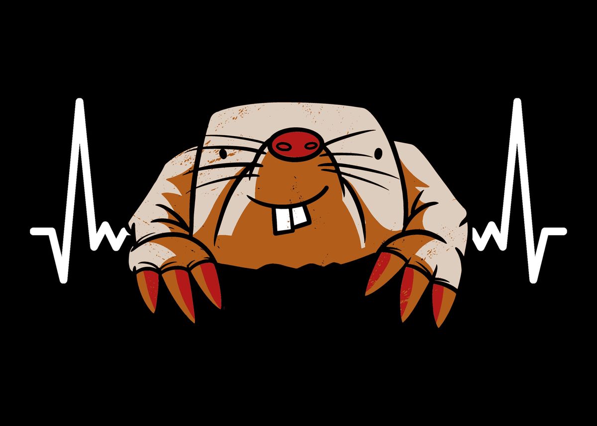 'Funny Naked Mole Rat Ugly ' Poster, picture, metal print, paint by ...