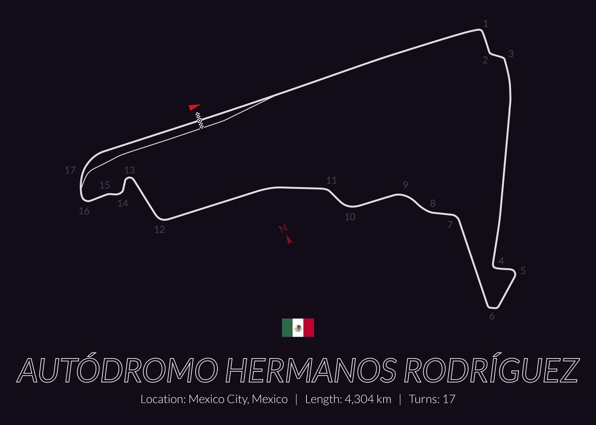 'Mexico City Grand Prix' Poster by dkDesign Displate