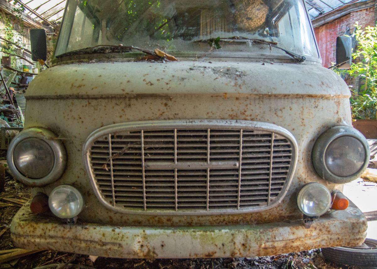 ‘Closeup of painters truck’ Poster by Nicolas Pardoel | Displate