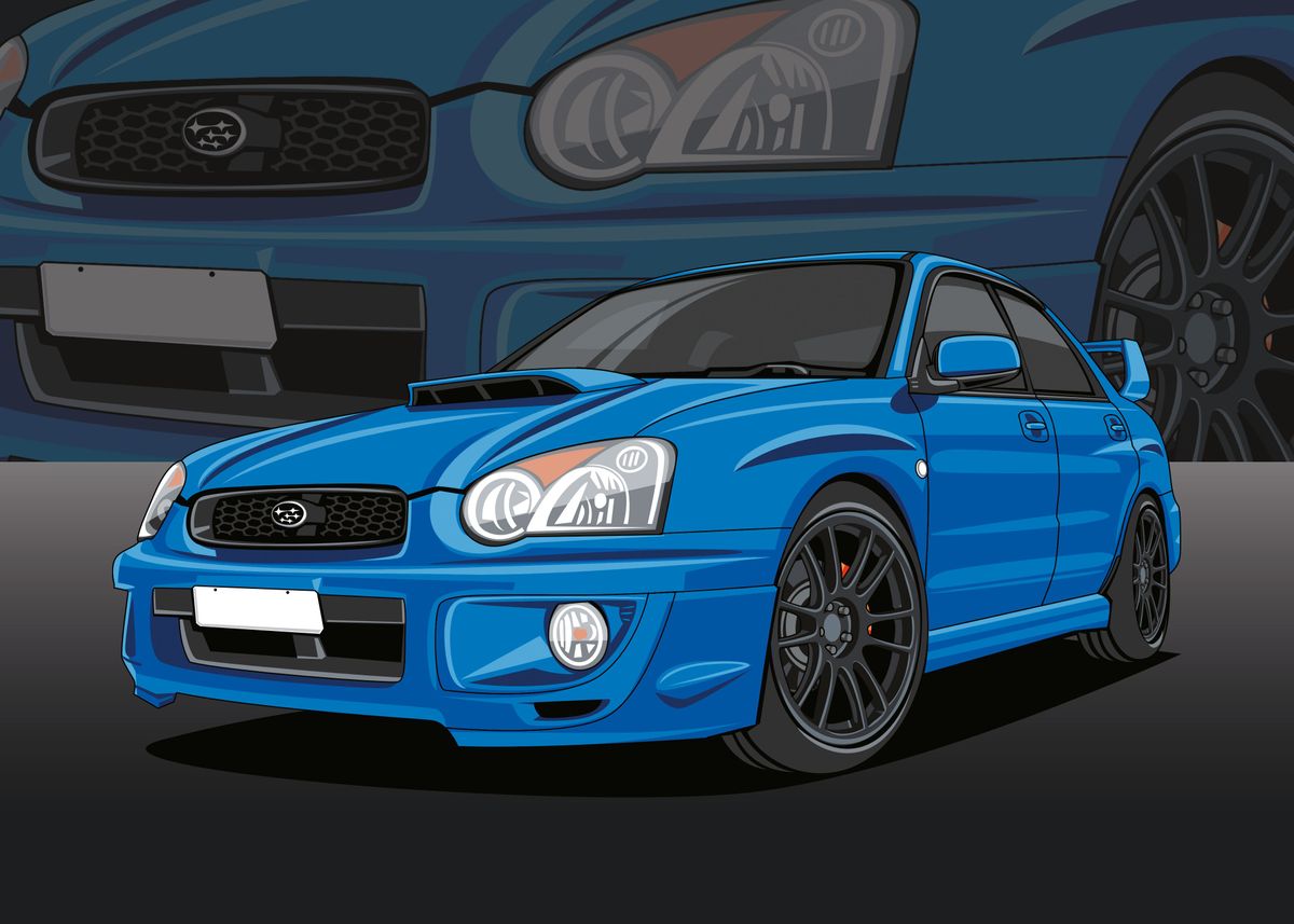 'subaru impreza wrx sti' Poster, picture, metal print, paint by capture ...