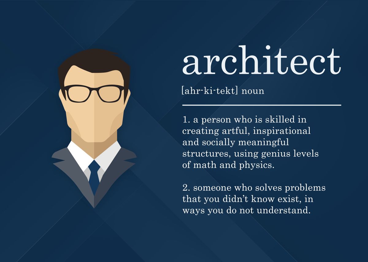 'Funny Architect Definition' Poster by 84PixelDesign Displate