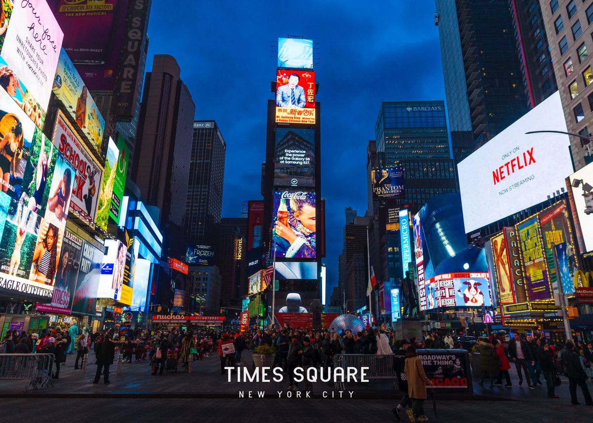 'Times Square ' Poster, picture, metal print, paint by Famous City ...