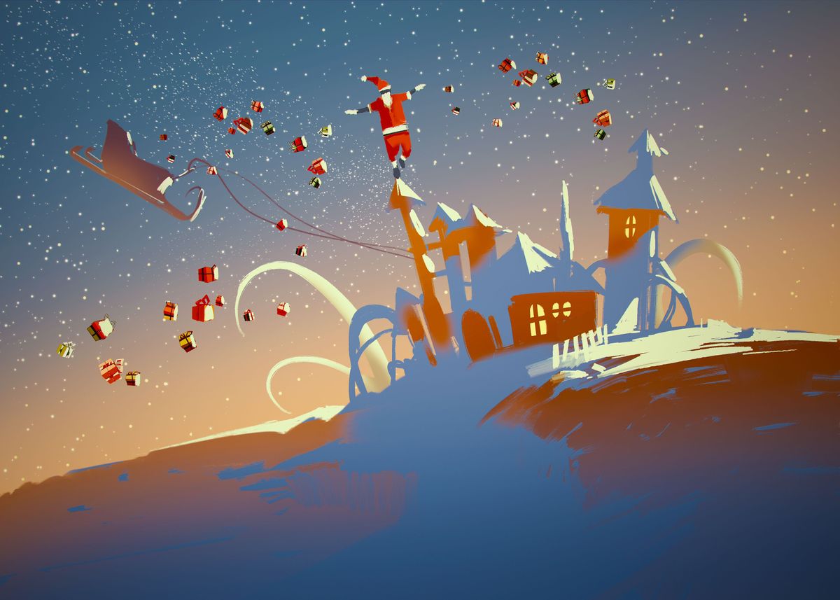 'SANTA CASTLE' Poster by dwopp | Displate