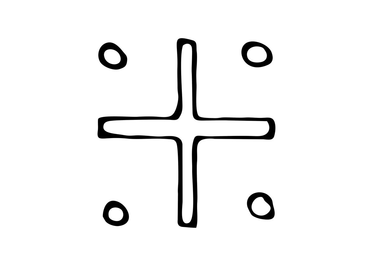 Cross With Dots Symbol