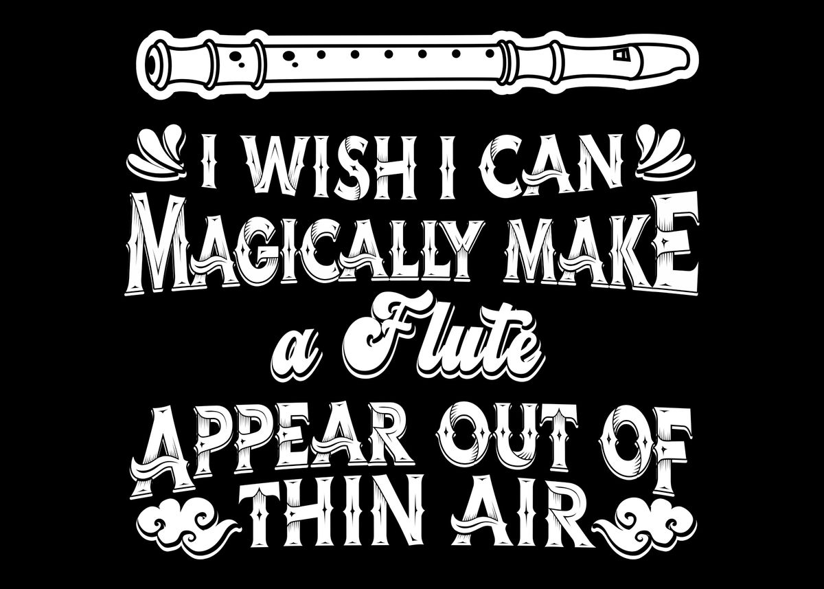 'Flute Flutist' Poster, picture, metal print, paint by BobbyBubble | Displate