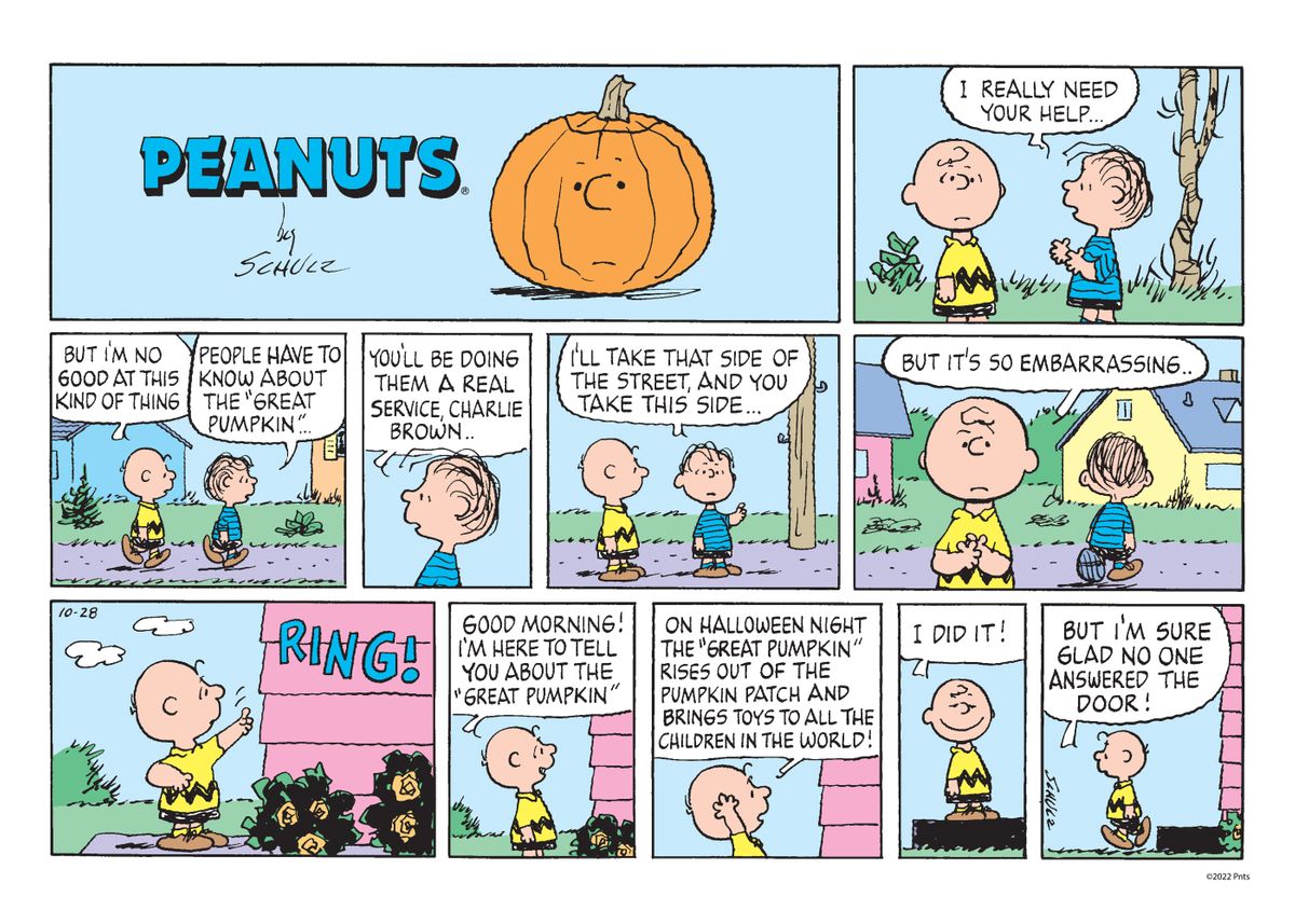 peanuts comics halloween