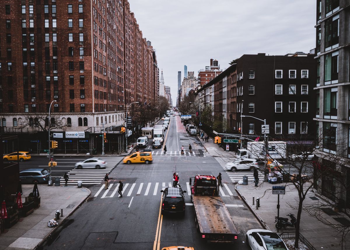 'street in New York ' Poster, picture, metal print, paint by nicolas ...