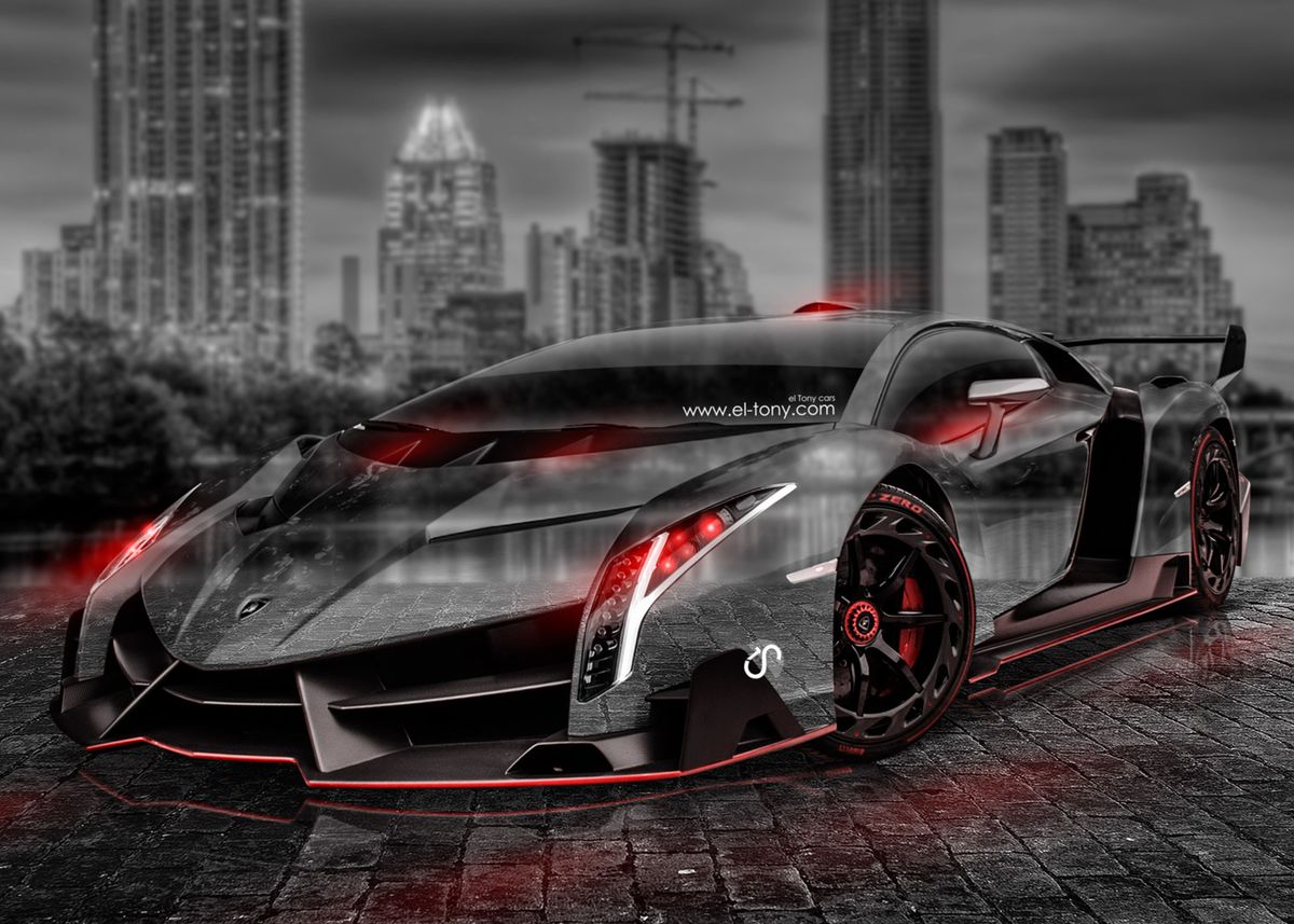 'Lamborghini Veneno' Poster by Marcel Lee | Displate