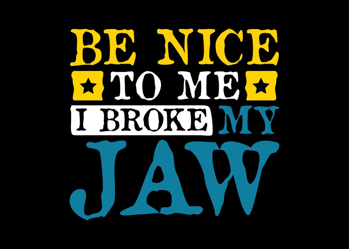 'Broken Jaw' Poster by Sebastian Wünsche Displate