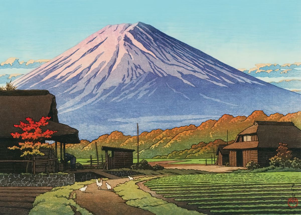 'Autumn at Mount Fuji' Poster, picture, metal print, paint by Takeda ...