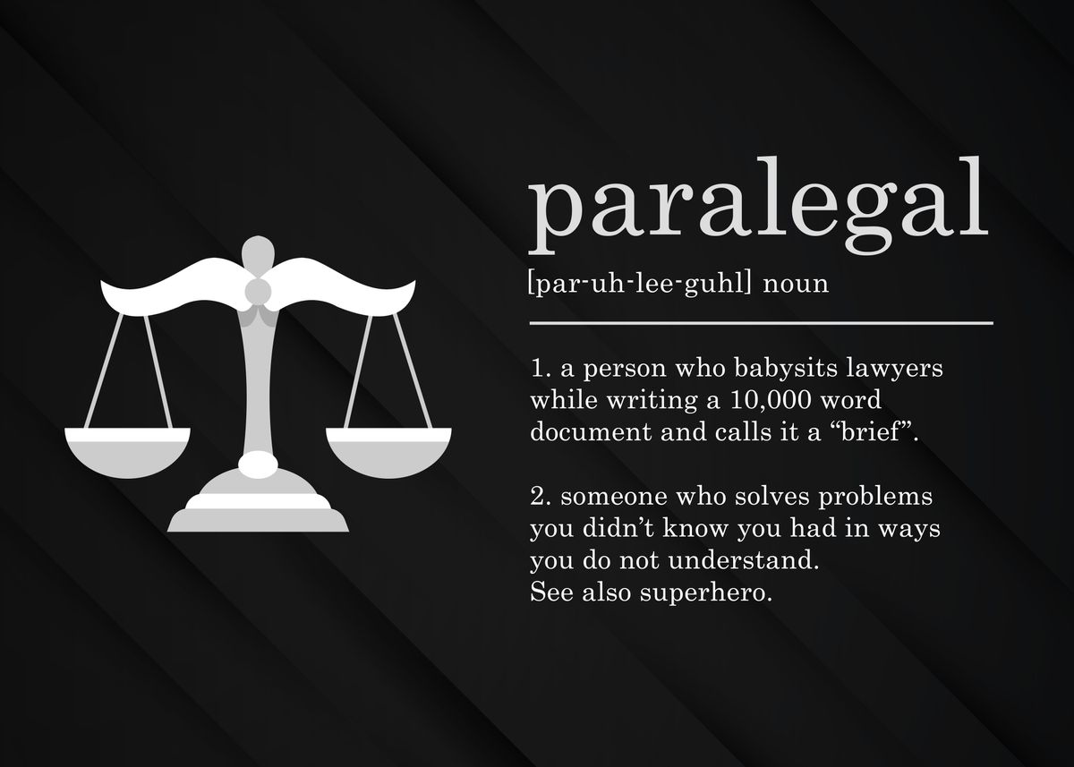 'Funny Paralegal Definition' Poster by 84PixelDesign Displate