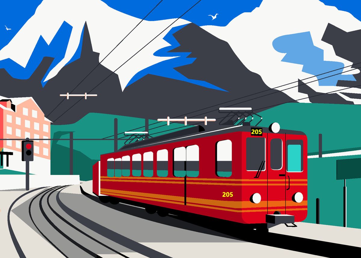 'Train Station painted' Poster, picture, metal print, paint by Max Ronn ...