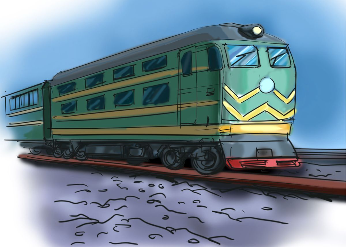 'Train painted' Poster by Max Ronn | Displate