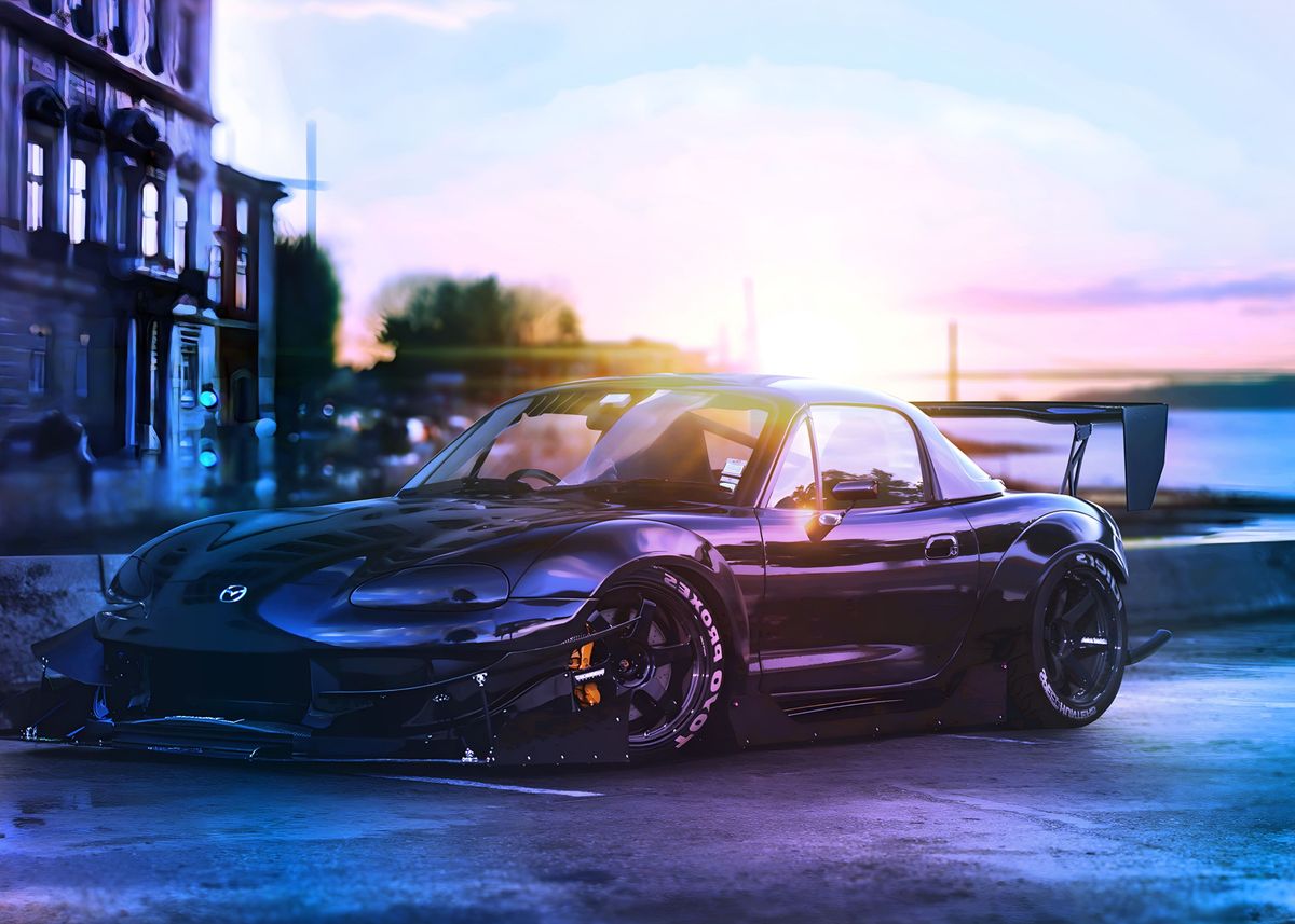 'mazda rx7' Poster by Recca | Displate