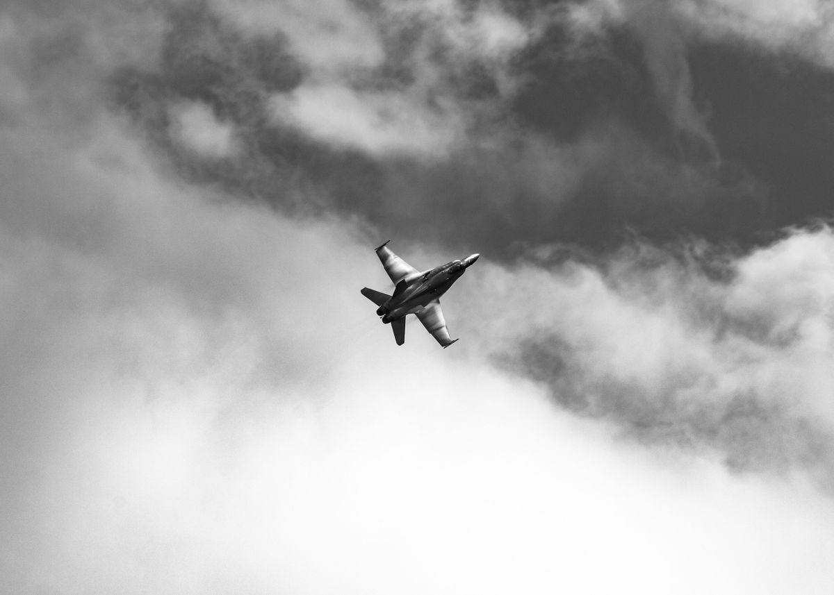 'F18 pulling Gs' Poster by Nicolas Monod Displate