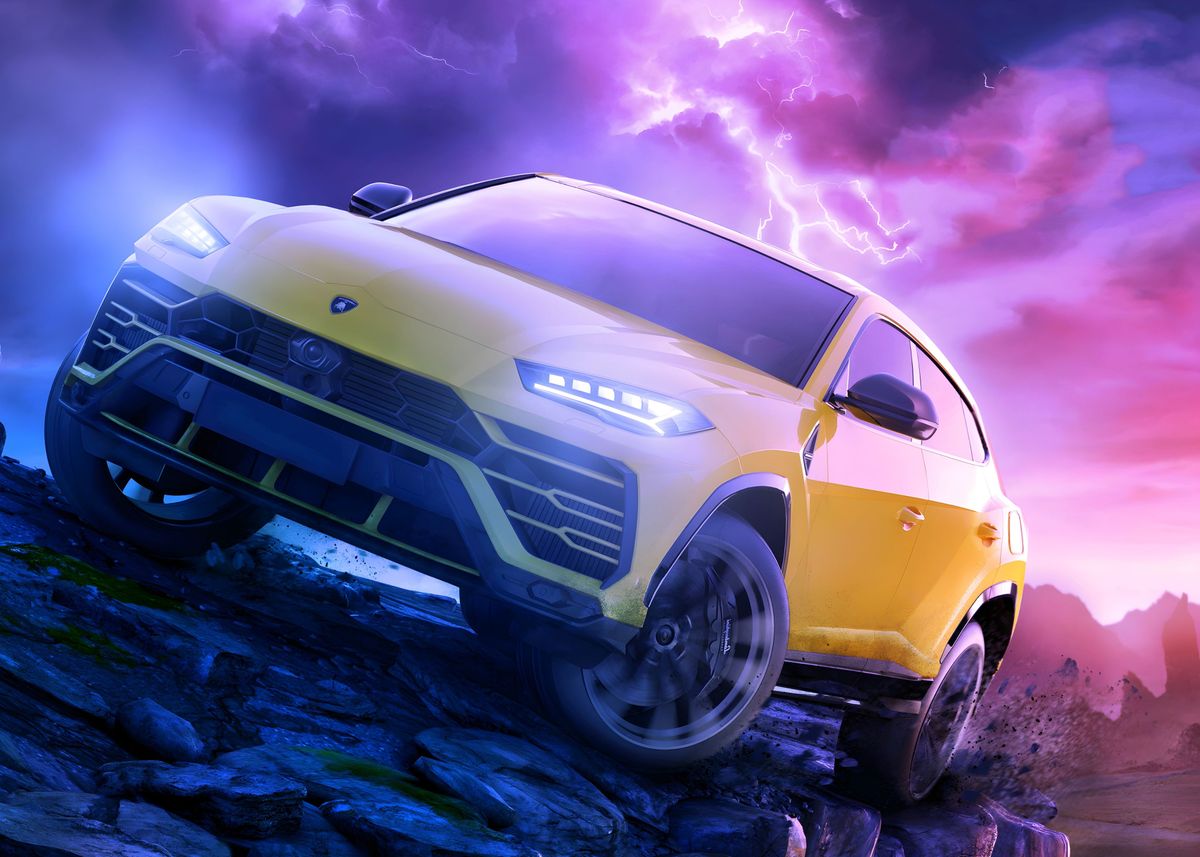 Lamborghini Urus Poster By Recca Displate