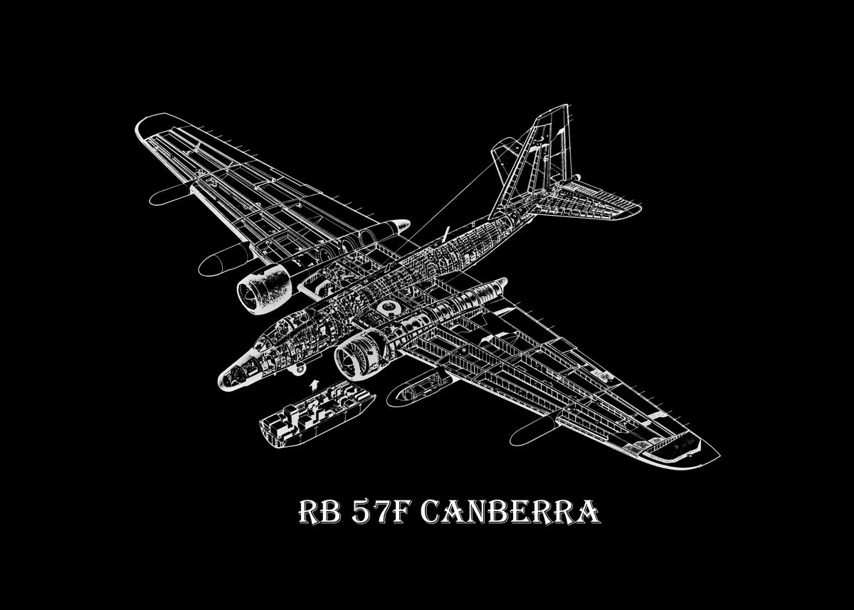 'RB 57F Canberra ' Poster by TheGolden Hand | Displate