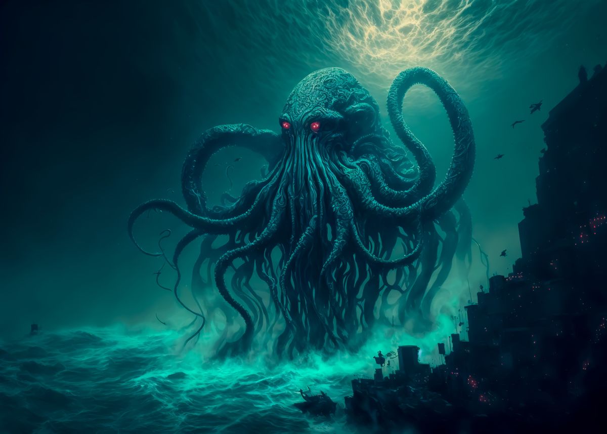 'Cthulhu' Poster, picture, metal print, paint by James Garcia | Displate