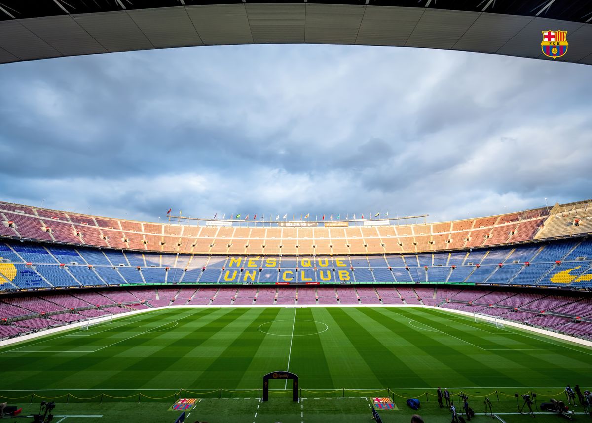 Plaque Métal Supporter - FC Barcelone (Barça) - Décoration Murale Rouge
