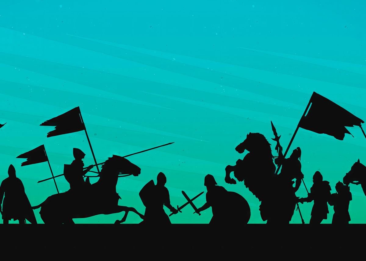 'The Medieval Knight Battle' Poster by Muntwalt | Displate