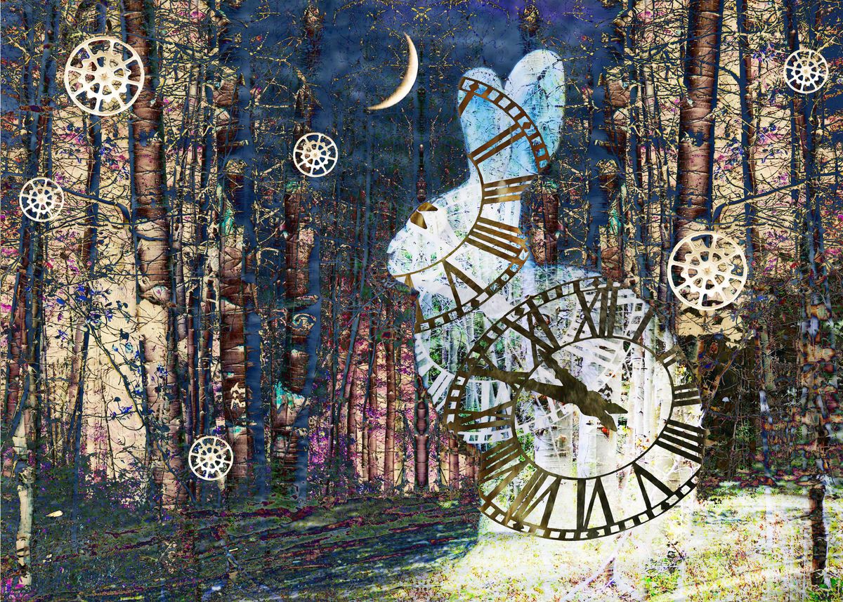 'White Rabbit' Poster, picture, metal print, paint by Robert Ball ...