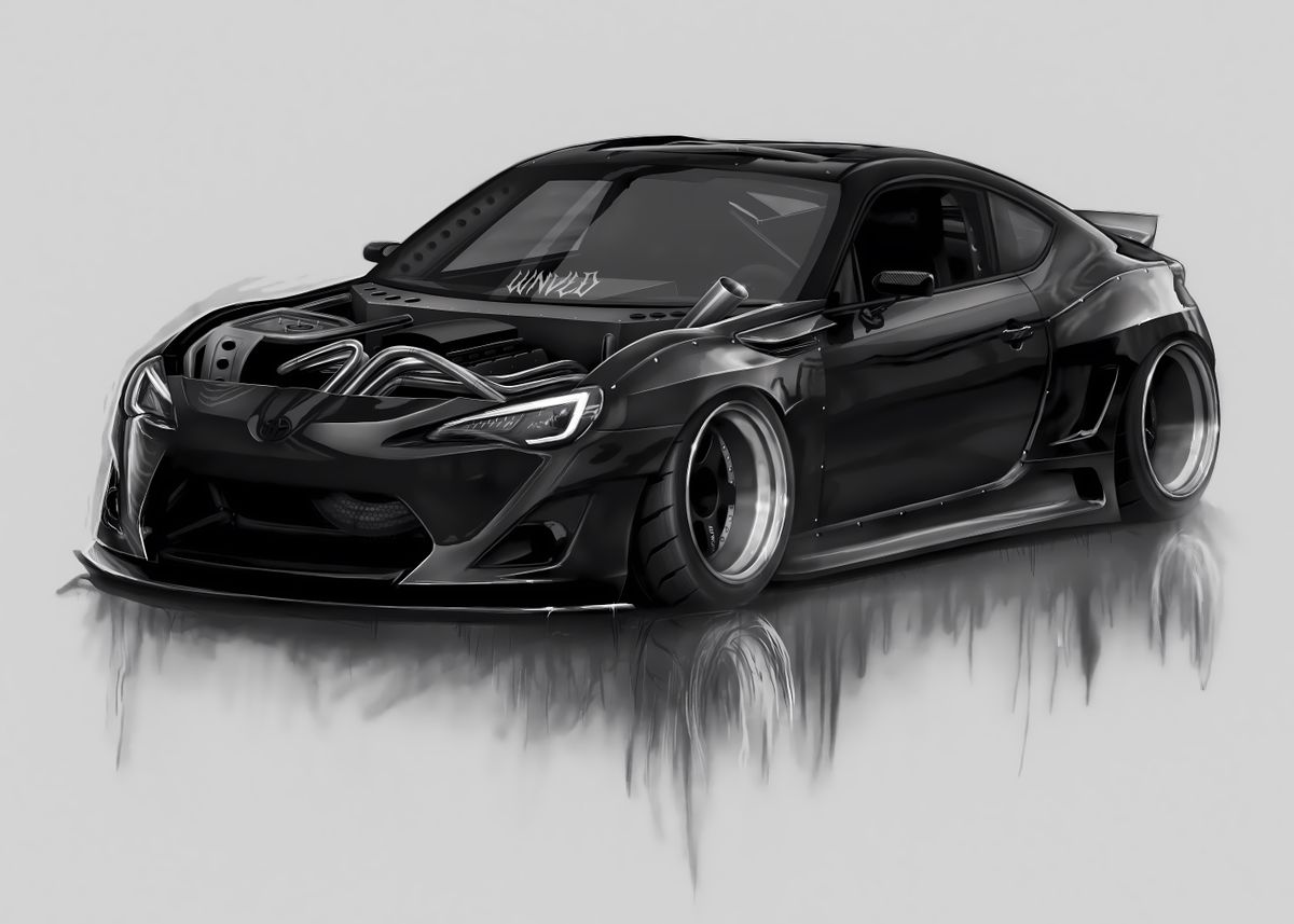 'Toyota GT86 ' Poster, picture, metal print, paint by Japanese art best ...