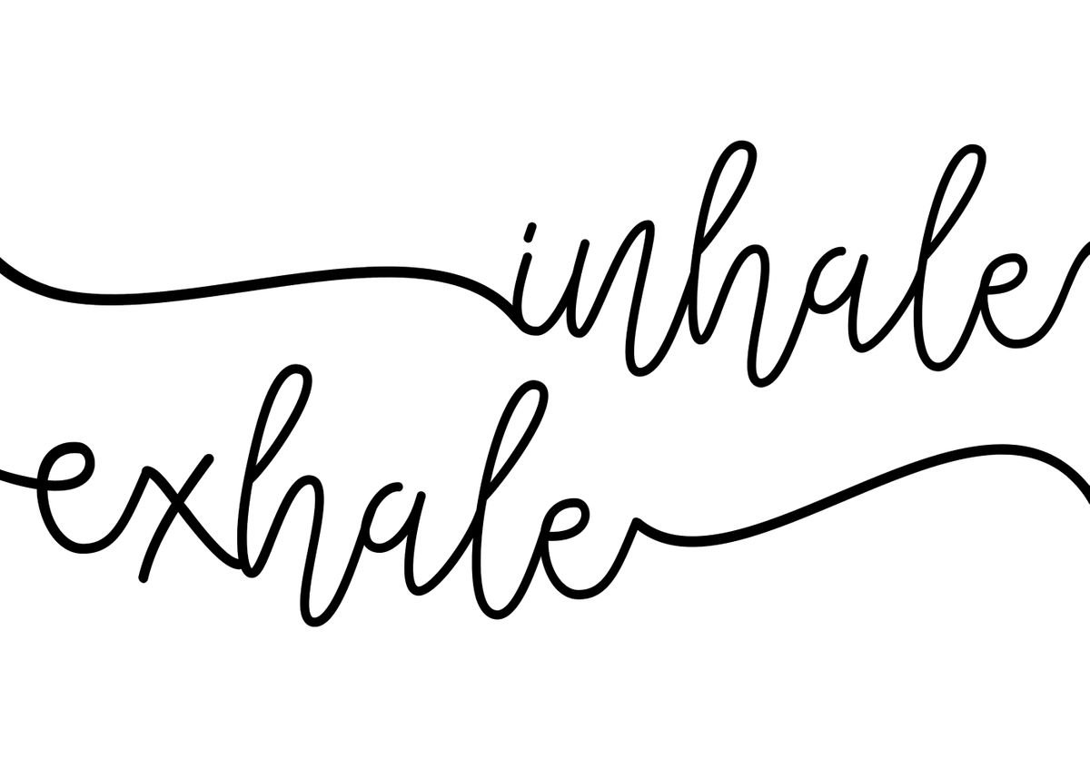 'Inhale x Exhale' Poster, picture, metal print, paint by World Class ...