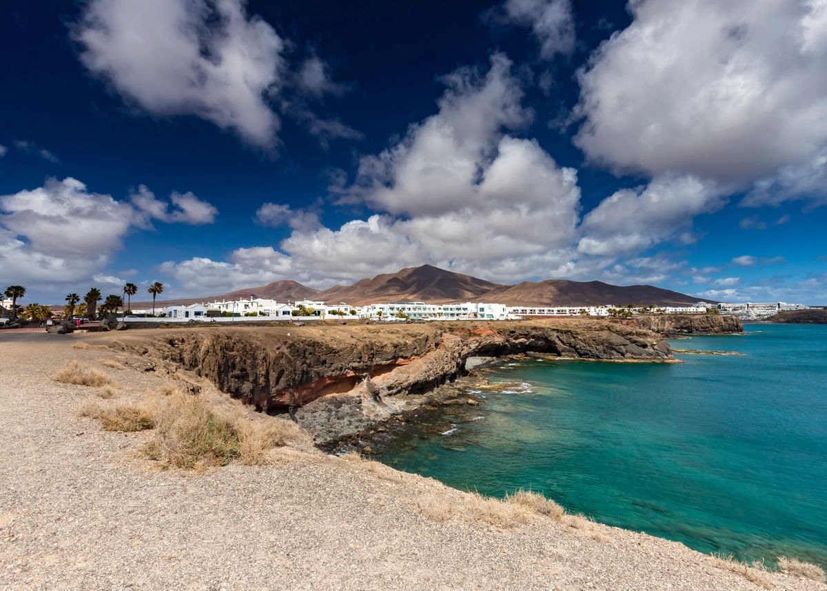 'Spain landscape, Lanzarote' Poster, picture, metal print, paint by ...