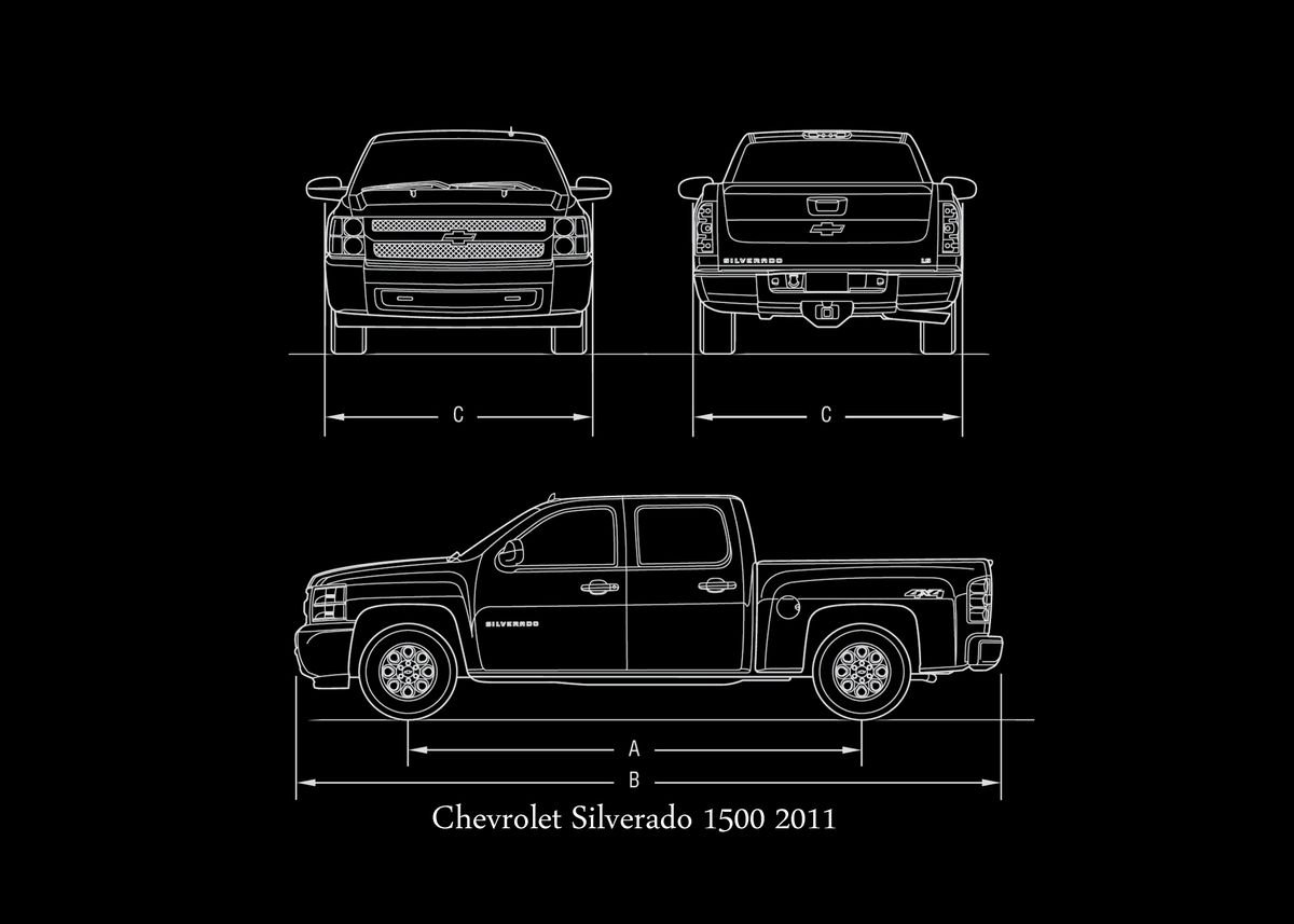 'Chevrolet Silverado 1500 ' Poster, picture, metal print, paint by ke ...