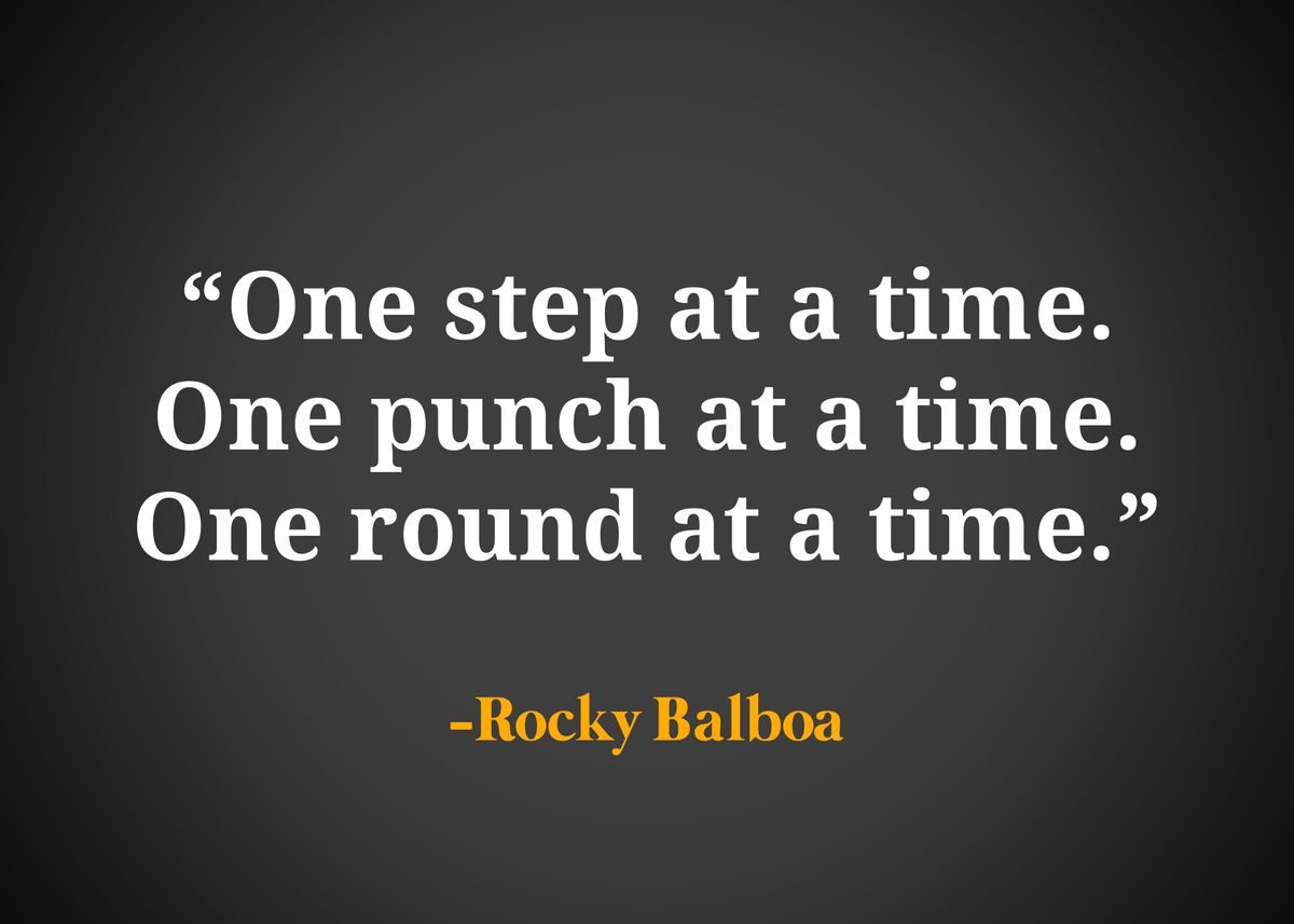 'Rocky Balboa Quote ' Poster, picture, metal print, paint by KAZE ...