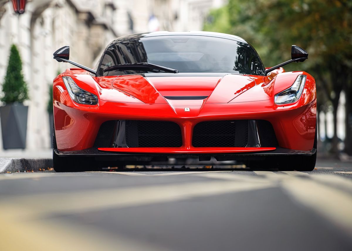 Red Rari 'Red Ferrari' Poster, picture, metal print, paint by askadina shakee ...