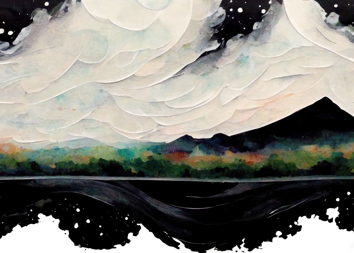 'Black and white Landscape' Poster by Quasarai Displate