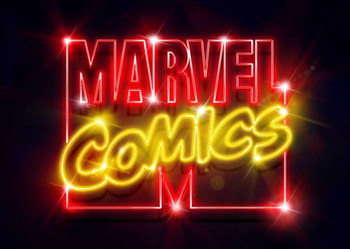 marvel comics neon sign