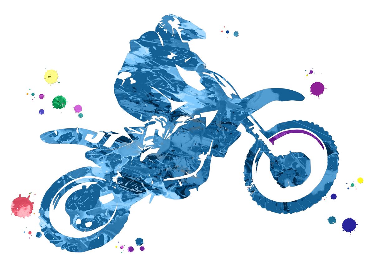 dirt-bike-rider-poster-by-urrutia-german-displate
