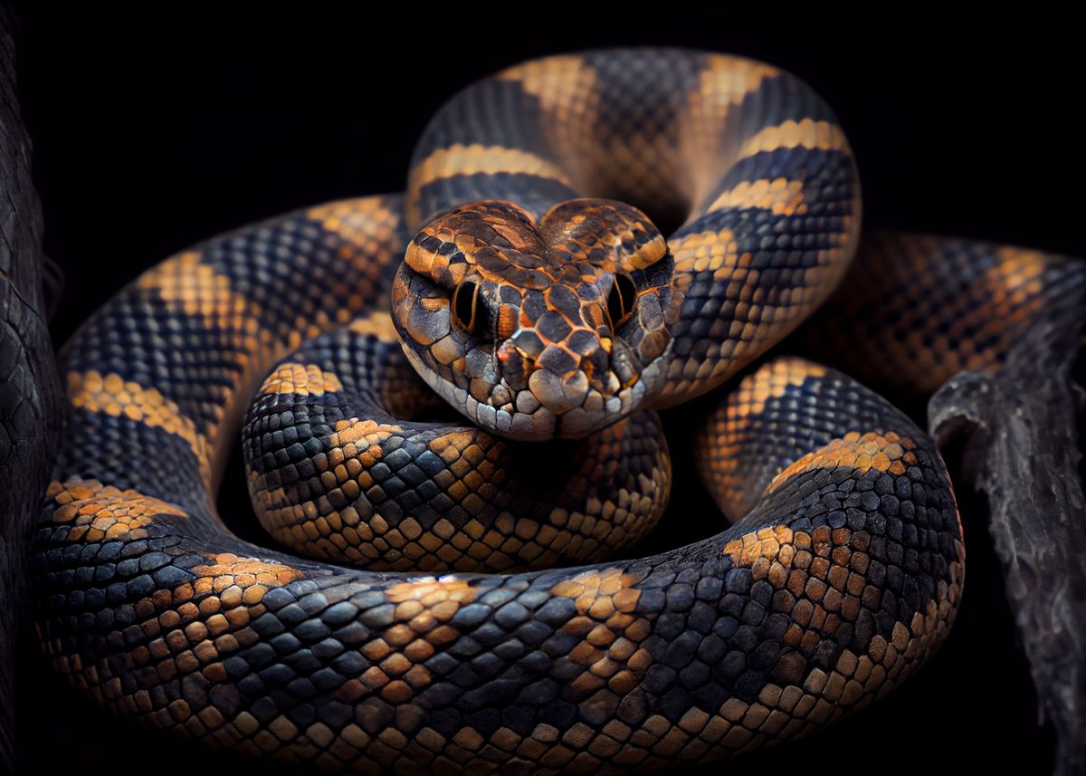 'snakes' Poster, picture, metal print, paint by FotoRichter | Displate