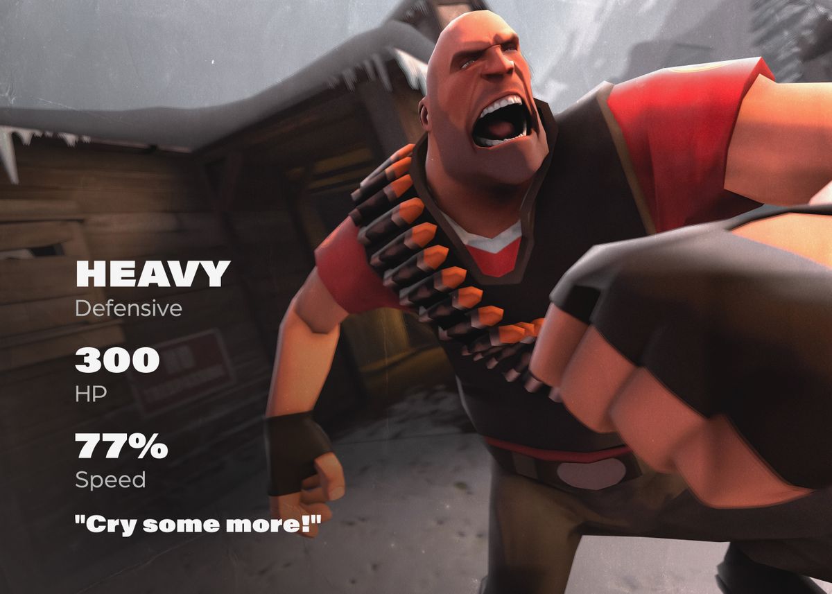 Heavy Poster Picture Metal Print Paint By Team Fortress 2 Displate Heavy Poster Picture Metal Print Paint By Team Fortress 2 Displate