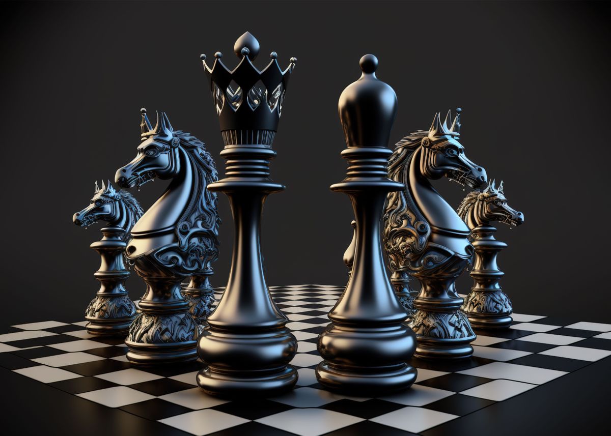 Checkmate Chess Pawn Queen V4 | Poster